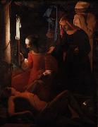 Georges de La Tour St Sebastian Attended by St Irene (mk08) oil painting reproduction